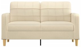 kétszemélyes krémszínű szövetkanapé 140 cm