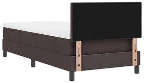 Boxspring Ágy Matraccal Sötétbarna 100x200 cm Szövet