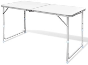 vidaXL összecsukható állítható alumínium kempingasztal 120 x 60 cm