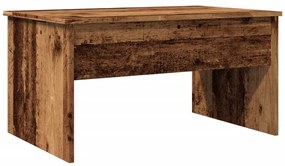 Antik fa színű szerelt fa dohányzóasztal 80 x 50,5 x 41,5 cm