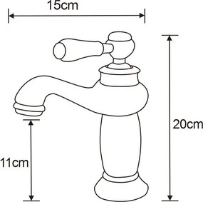 Mexen Draco, mosdó csaptelep, fekete, 745400-70
