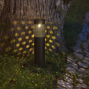 Blace fekete napelemes LED vilĂĄgĂtĂĄs rozsdamentes acĂ©lbĂłl, magassĂĄg 39 cm - Star Trading