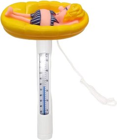 Medence hőmérő, gumicsónak csajszival figura