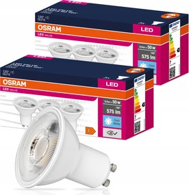 6x Led izzó GU10 6,9W 50W 575lm 120° Osram