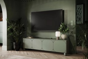 Sonatia II négyajtós TV szekrény, két rejtett fiókkal - 200 cm - oliva színű