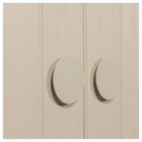 Krémszínű borovi fenyő ruhásszekrény 110x200 cm Noah – WOOOD