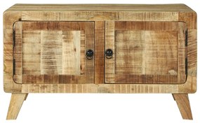 Dohányzóasztal 80x54x45 cm Tömör fa Durva mangó