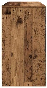 antik fa szerelt fa íróasztal 120x42x76 cm