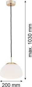 ARGON 4352 TRINI Egyágú Függesztett Lámpa Fém E27 IP20