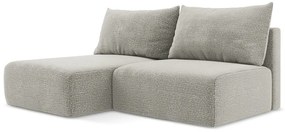Világosszürke kinyitható-tárolóhelyes sarokkanapé (bal oldali) Kalena – Makamii