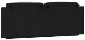 fekete és fehér műbőr fejtámla párna 120 cm
