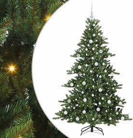 vidaXL Műanyag Hajtogatós Karácsonyfa Zöld 180 cm PVC és Acél