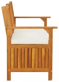 tömör akácfa tárolópad párnával 148 cm
