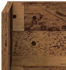2 db antik fa színű szerelt fa fali polc 75 x 16,5 x 16,5 cm