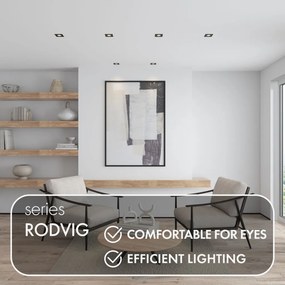 Rodvig series recessed ceiling downlight — DK/EU-3071-BK
