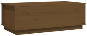 Mézbarna tömör fenyőfa dohányzóasztal 100 x 50 x 35 cm