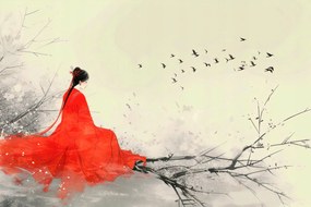 Poszter 30x20cm Diva az ágakon