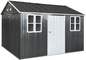 Fém kerti szerszámtároló ház, antracit, 3,6x3,1x2,5 m, GABKO