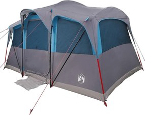 vidaXL Családi Sátor tetővel Kék és Szürke 435 x 255 x 216 cm