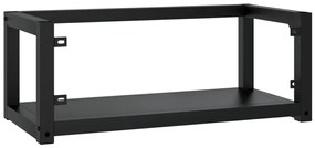 fekete vas fürdőszobai fali mosdókagylókeret 79 x 38 x 31 cm