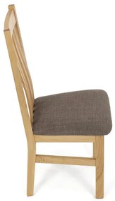 Tömör Tölgy Étkezőszék Barna Párnázott Üléssel. C-2100