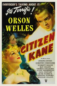 Festmény reprodukció Citizen Kane, Orson Welles (Vintage Cinema / Retro Movie Theatre Poster / Iconic Film Advert), (26.7 x 40 cm)