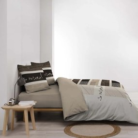 Barna kétszemélyes pamut ágyneműhuzat 200x200 cm So Natural – douceur d'intérieur