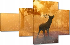 Vászonkép 130x80 Szarvas az erdőben