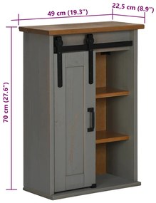 HALDEN szürke fenyőfa akasztószekrény tolóajtóval 49x22,5x70 cm