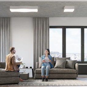 Sollux SL.1054 - Mennyezeti lámpa SQUARE 2xE27/60W/230V fehér