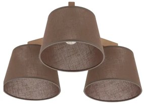 Brilagi - Felületre szerelhető csillár LATTE SABIA 3xE27/15W/230V fenyő/barna