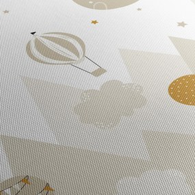 Kép - Repülő léggömbök (120x50 cm)