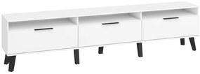 TV asztal/Szekrény Shela SVN-12 (fehér + fehér fényes). 780669