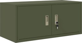 vidaXL Tárolószekrény Olajzöld 90 x 40 x 40 cm Acél