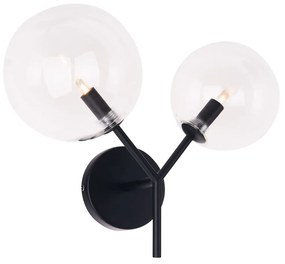 Maxlight LOLLIPOP fali lámpa, üveggömb burával, fekete, 2 db G9 foglalattal, 2x40W, MAXLIGHT-W0277