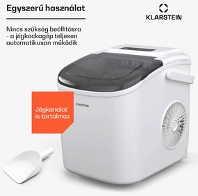Klarstein Caldwell jégkockakészítő, 12 kg jégkocka/nap, teljesen automatikus, LED kijelző, könnyű tisztítás