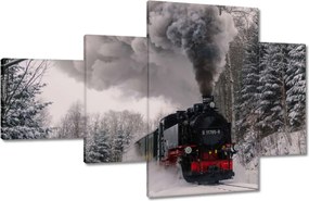 Képek 130x80 Mozdony a téli tájban