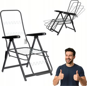 Kerti Napozóágy Háttámlával Összecsukható fotel lábtartóval Erős 130 kg-ig