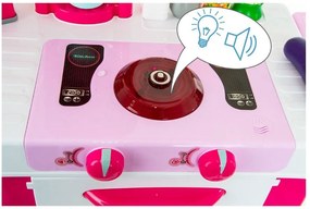 Gyerekkonyha kenyérpirítóval, gőzhatású teáskanna 32 db