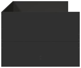fekete kanapéágy fiókkal matrac nélkül 90x190 cm