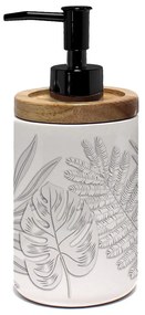 Fehér kerámia szappanadagoló 46 ml Amber – douceur d'intérieur