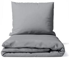 Szürke kétszemélyes hosszabbított mikroszatén ágyneműhuzat 200x220 cm Basic – Bonami Essentials