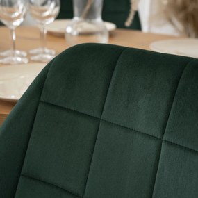 Étkezőgarnitúra 4 db. Zöld Bársony Irys székkel. Asztal: LINO 100 cm