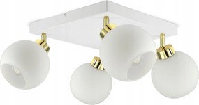 Mennyezeti Függő Lámpa Csillár Fehér Üveg Gömbök White Glass AG4 Led E27