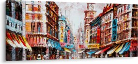 Kép - Hong Kong, olajfestmény (120x50 cm)