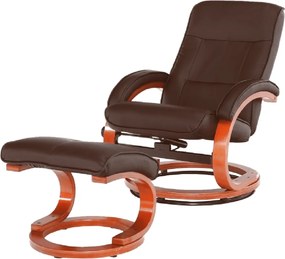 Relaxáló állítható fotel, sötétbarna, RYAN