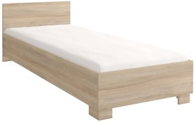 Egyszemélyes ágy 90 cm Ortega Bonell (mustár) (ágyráccsal és matraccal, tárolóhely nélkül) (LED világítással). 1071612