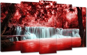 Vászonkép 100x60 Vörös vízesés Kaszkád