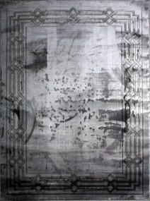 Szőnyeg 200x290 Szürke Fényes Kivágott 2x3 Keret