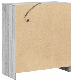szürke sonoma szerelt fa tálalószekrény LED-del 77 x 34 x 85 cm